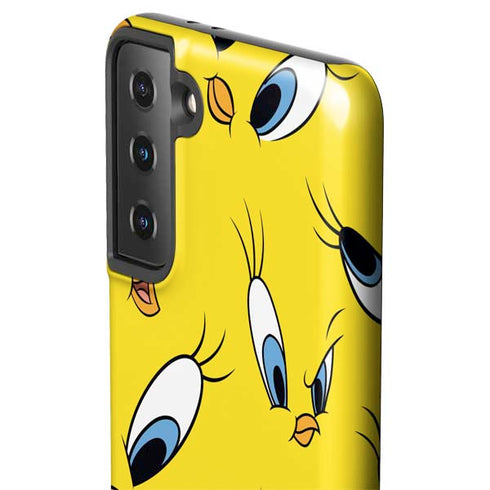 Looney Tunes Tweety Bird Super Sized Pattern Galaxy S21 FE Pro Case