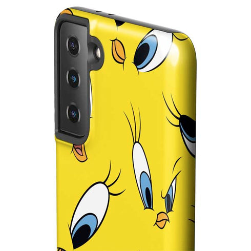 Looney Tunes Tweety Bird Super Sized Pattern Galaxy S21 Plus 5G Pro Case