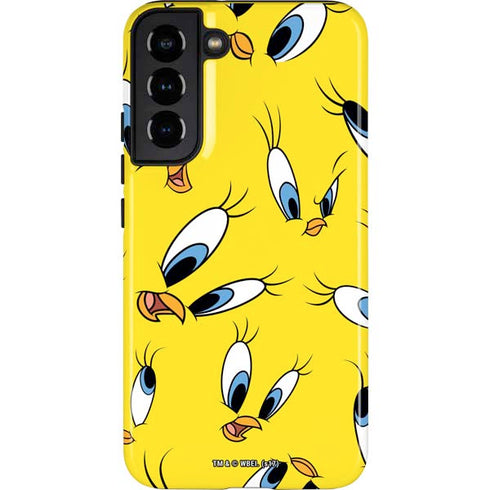 Looney Tunes Tweety Bird Super Sized Pattern Galaxy S22 Plus Pro Case