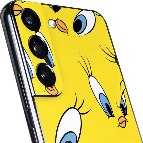 Looney Tunes Tweety Bird Super Sized Pattern Galaxy S22 Skin