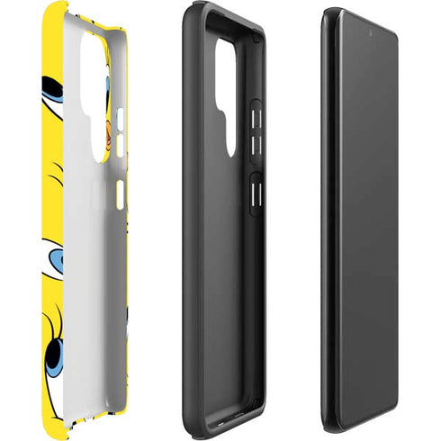 Looney Tunes Tweety Bird Super Sized Pattern Galaxy S22 Ultra Pro Case