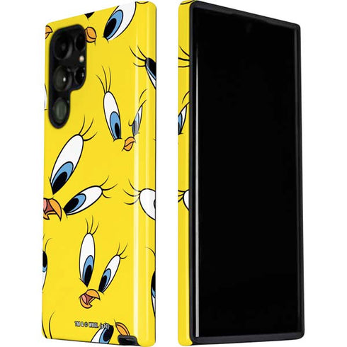 Looney Tunes Tweety Bird Super Sized Pattern Galaxy S22 Ultra Pro Case