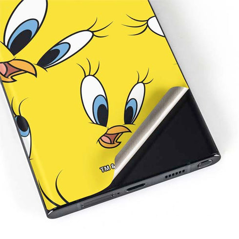 Looney Tunes Tweety Bird Super Sized Pattern Galaxy S22 Ultra Skin