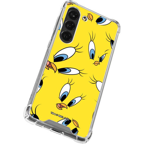 Looney Tunes Tweety Bird Super Sized Pattern Galaxy S23 Clear Case