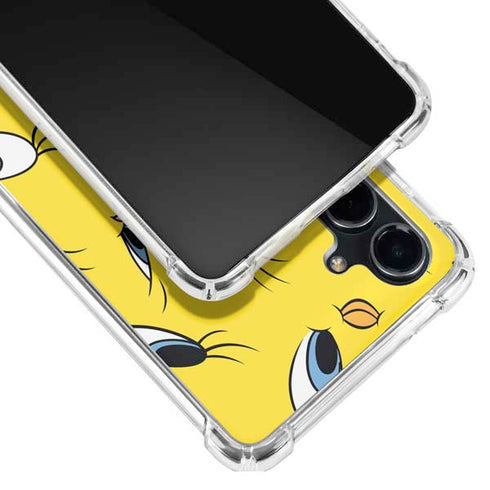 Looney Tunes Tweety Bird Super Sized Pattern Galaxy S23 FE Clear Case