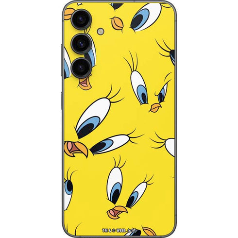 Looney Tunes Tweety Bird Super Sized Pattern Galaxy S23 FE Skin