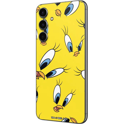Looney Tunes Tweety Bird Super Sized Pattern Galaxy S23 FE Skin