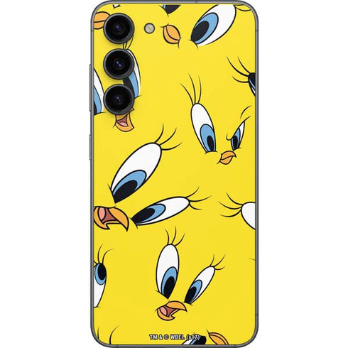 Looney Tunes Tweety Bird Super Sized Pattern Galaxy S23 Plus Skin