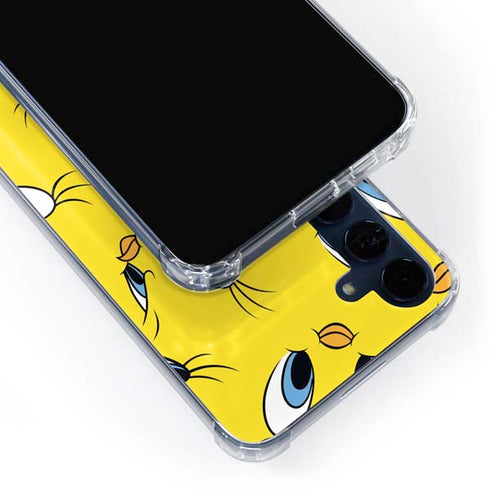 Looney Tunes Tweety Bird Super Sized Pattern Galaxy S24 Clear Case