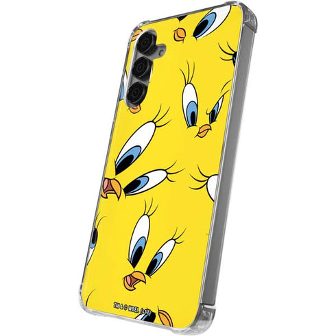 Looney Tunes Tweety Bird Super Sized Pattern Galaxy S24 Plus Clear Case