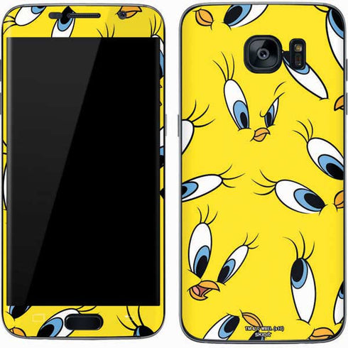 Looney Tunes Tweety Bird Super Sized Pattern Galaxy S7 Skin