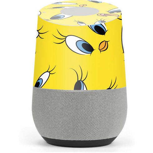 Looney Tunes Tweety Bird Super Sized Pattern Google Home Skin