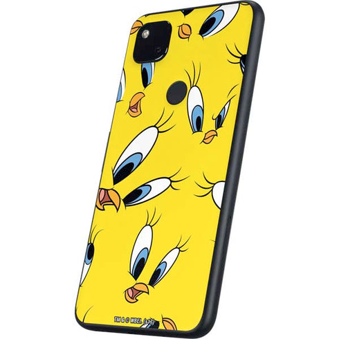 Looney Tunes Tweety Bird Super Sized Pattern Google Pixel 4a Skin