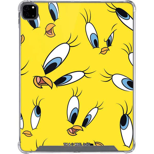Looney Tunes Tweety Bird Super Sized Pattern iPad Pro 12.9in (2020) Clear Case