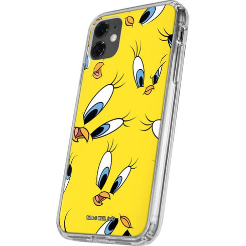 Looney Tunes Tweety Bird Super Sized Pattern iPhone 11 Clear Case