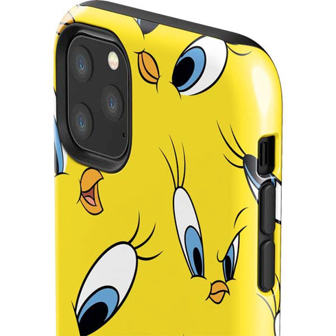 Looney Tunes Tweety Bird Super Sized Pattern iPhone 11 Pro Max Impact Case