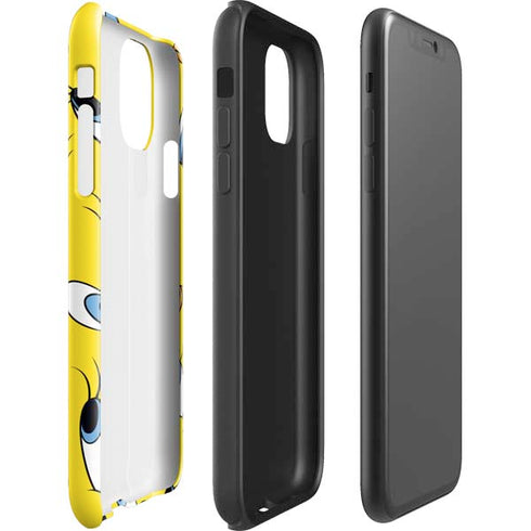 Looney Tunes Tweety Bird Super Sized Pattern iPhone 11 Pro Max Impact Case