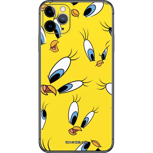 Looney Tunes Tweety Bird Super Sized Pattern iPhone 11 Pro Max Skin