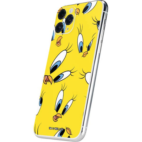 Looney Tunes Tweety Bird Super Sized Pattern iPhone 11 Pro Skin