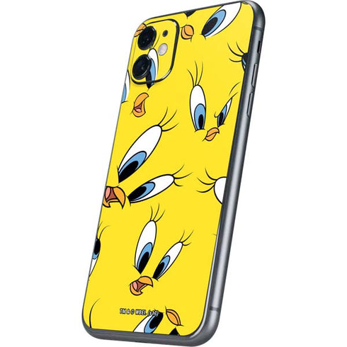 Looney Tunes Tweety Bird Super Sized Pattern iPhone 11 Skin