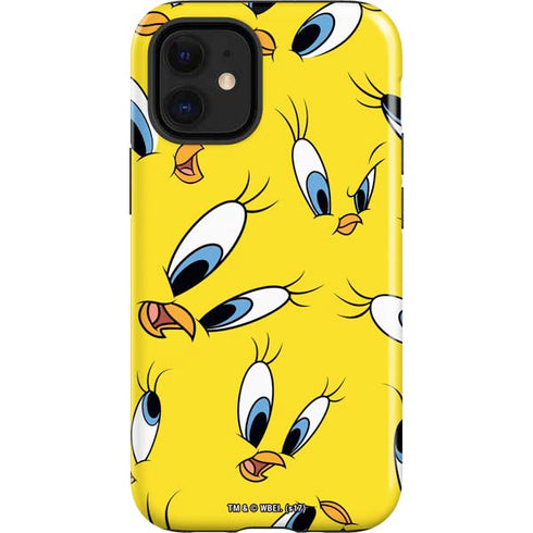 Looney Tunes Tweety Bird Super Sized Pattern iPhone 12 Mini Impact Case