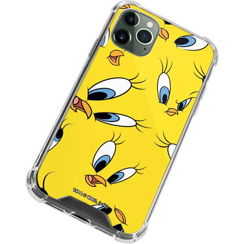 Looney Tunes Tweety Bird Super Sized Pattern iPhone 12 Pro Clear Case