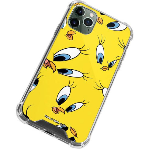 Looney Tunes Tweety Bird Super Sized Pattern iPhone 12 Pro Max Clear Case