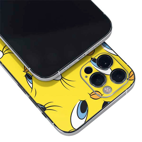 Looney Tunes Tweety Bird Super Sized Pattern iPhone 12 Pro Max Skin