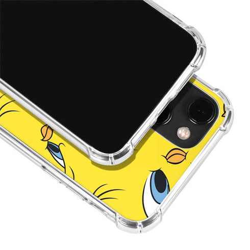 Looney Tunes Tweety Bird Super Sized Pattern iPhone 14 Plus Clear Case