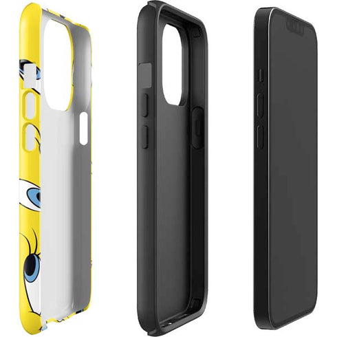 Looney Tunes Tweety Bird Super Sized Pattern iPhone 14 Pro Impact Case