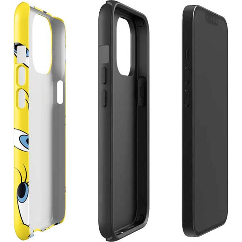 Looney Tunes Tweety Bird Super Sized Pattern iPhone 14 Pro Max Impact Case
