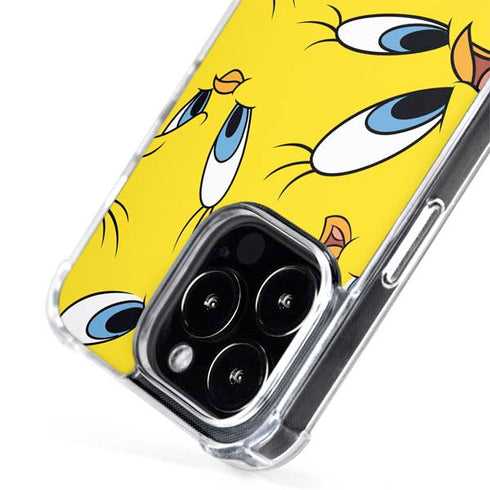 Looney Tunes Tweety Bird Super Sized Pattern iPhone 14 Pro Max MagSafe Case