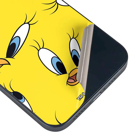 Looney Tunes Tweety Bird Super Sized Pattern iPhone 15 Skin