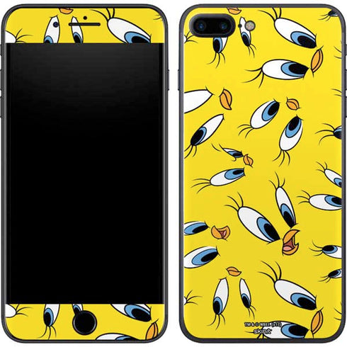 Looney Tunes Tweety Bird Super Sized Pattern iPhone 8 Plus Skin