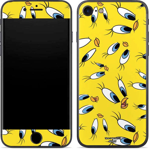 Looney Tunes Tweety Bird Super Sized Pattern iPhone 8 Skin