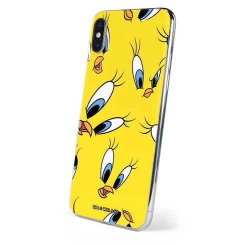 Looney Tunes Tweety Bird Super Sized Pattern iPhone XS Skin
