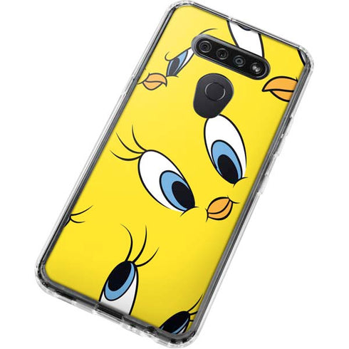Looney Tunes Tweety Bird Super Sized Pattern LG K51/Q51 Clear Case