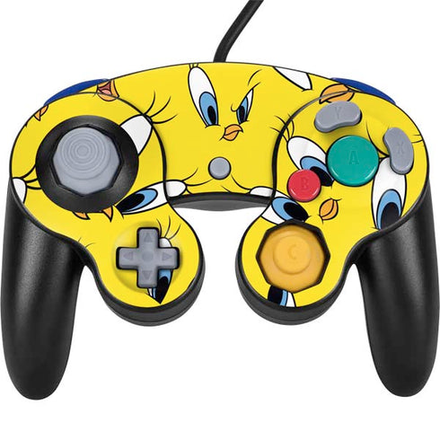 Looney Tunes Tweety Bird Super Sized Pattern Nintendo GameCube Controller Skin