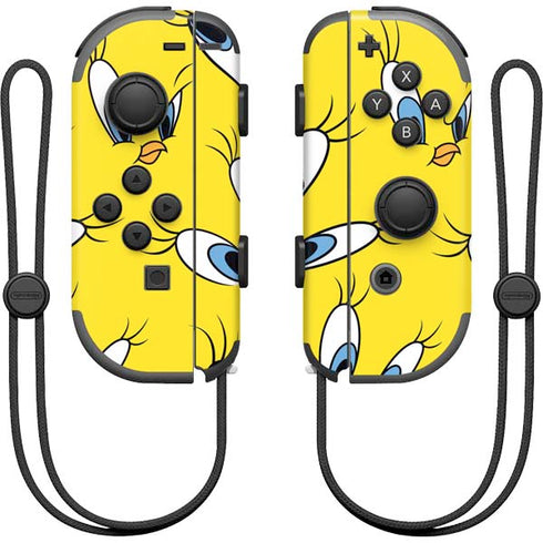 Looney Tunes Tweety Bird Super Sized Pattern Nintendo Joy-Con (L/R) Controller Skin
