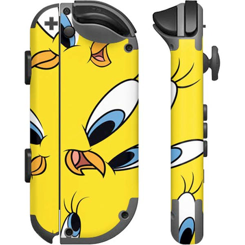 Looney Tunes Tweety Bird Super Sized Pattern Nintendo Joy-Con (L/R) Controller Skin