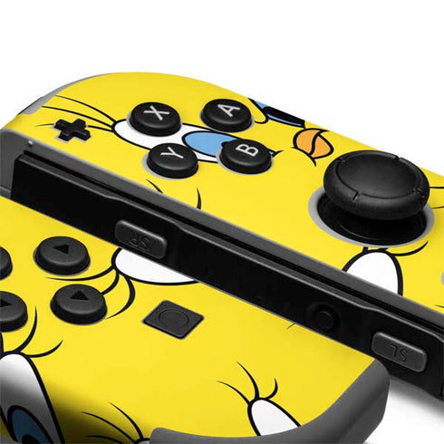 Looney Tunes Tweety Bird Super Sized Pattern Nintendo Joy-Con (L/R) Controller Skin