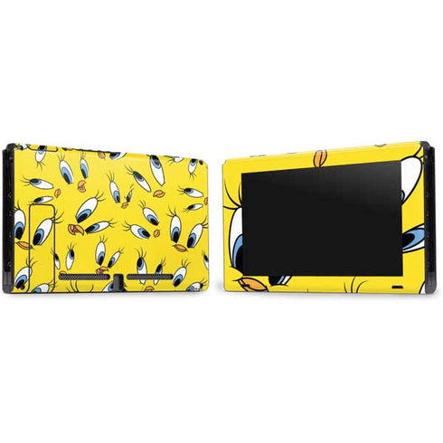 Looney Tunes Tweety Bird Super Sized Pattern Nintendo Switch Bundle Skin