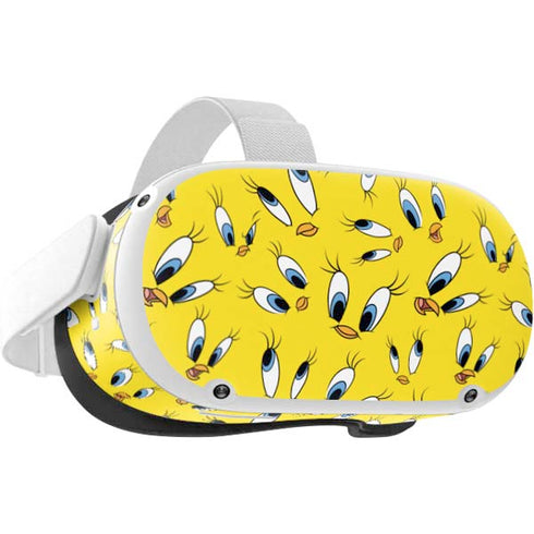 Looney Tunes Tweety Bird Super Sized Pattern Oculus Quest 2 Skin