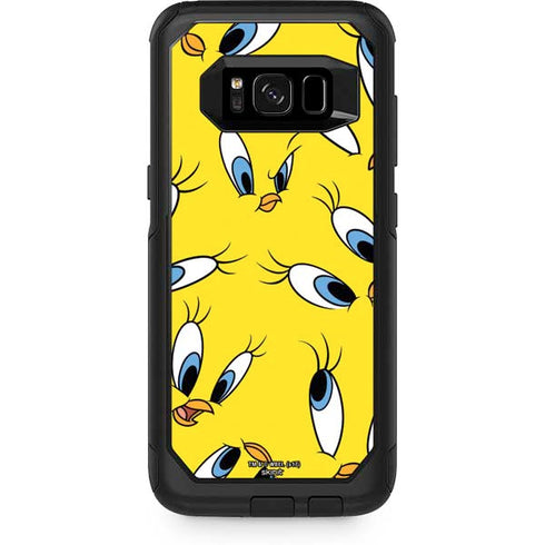 Looney Tunes Tweety Bird Super Sized Pattern Otterbox Commuter Galaxy Skin