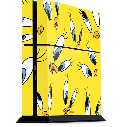 Looney Tunes Tweety Bird Super Sized Pattern PS4 Console Skin