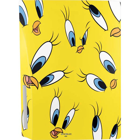 Looney Tunes Tweety Bird Super Sized Pattern PS5 Bundle Skin