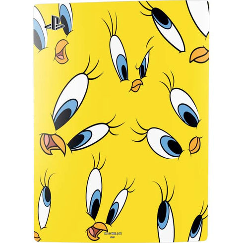 Looney Tunes Tweety Bird Super Sized Pattern PS5 Digital Edition Console Skin
