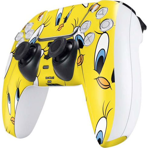 Looney Tunes Tweety Bird Super Sized Pattern PS5 Controller Skin