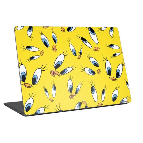 Looney Tunes Tweety Bird Super Sized Pattern Universal Laptop 12in (9.8 x 6.8in) Skin