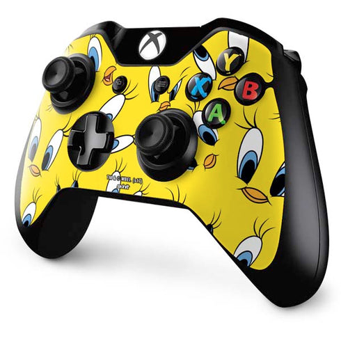 Looney Tunes Tweety Bird Super Sized Pattern Xbox One Controller Skin